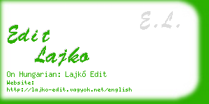 edit lajko business card