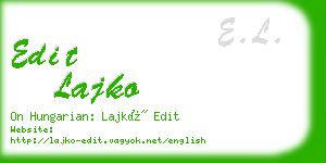 edit lajko business card